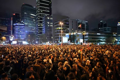 Protestas en Estambul, Turquía, a las puertas del consulado israelí. 