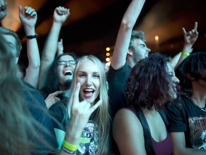 Fãs do Metallica num concerto recente da banda californiana.