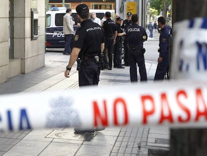 Agentes de Policía en Madrid, en una imagen de archivo.