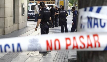 Agentes de Policía en Madrid, en una imagen de archivo.