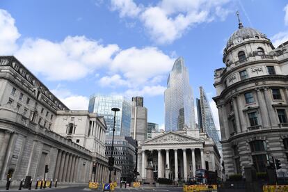 El centro financiero de Londres, este viernes