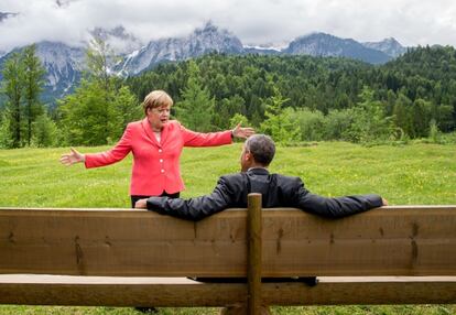 La foto de Merkel i Obama que s'ha convertit en viral.