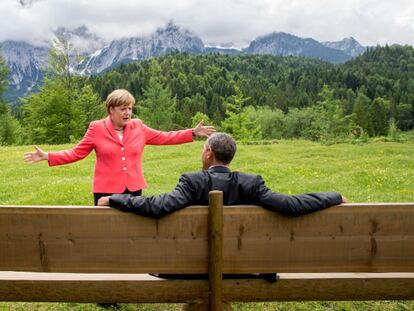 La foto de Merkel i Obama que s'ha convertit en viral.