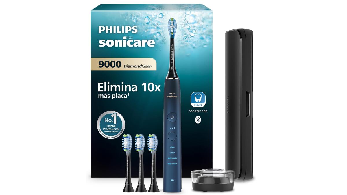 Cepillo dental eléctrico Philips con cuatro modos de uso.