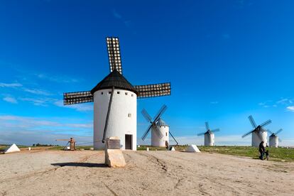 Molinos en Campo de Criptana (Ciudad Real).