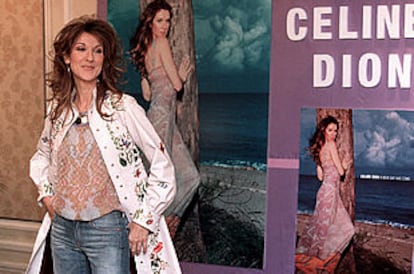 Celine Dion, durante la presentación en Madrid de su disco <b></b><i>A new day has come.</i>