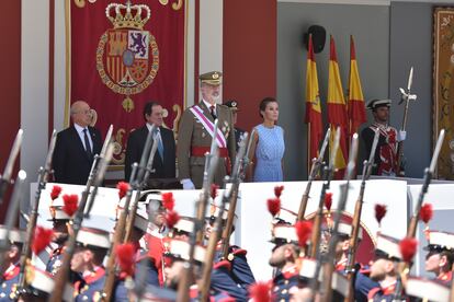 Los Reyes presidente el acto en Huesca, este sábado.