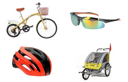 Bicicletas, gafas, cascos y remolques, entre los productos de ciclismo en oferta en eBay.