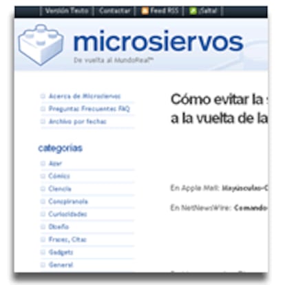 Charla con los autores de Microsiervos (en la imagen), una de las páginas en español sobre tecnología más populares de la Red.