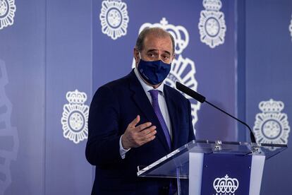 El director general de la Policía Nacional, Francisco Pardo, en un acto celebrado en Madrid el pasado enero.