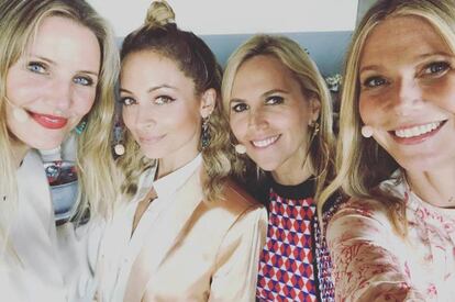 Cameron Diaz, Nicole Richie, Tory Burch, en el seminario In Goop Health.