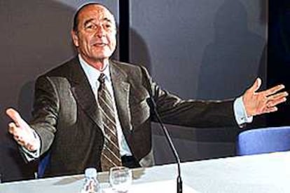 Jacques Chirac, en el momento de anunciar en Avignon su candidatura a las elecciones.