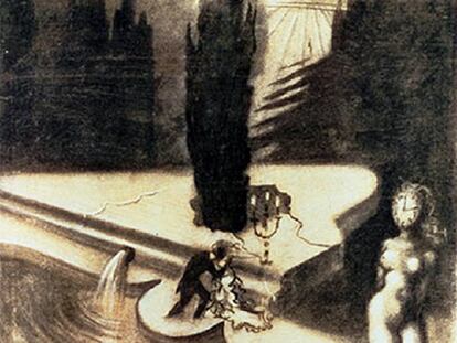 <i>El piano surrealista</i>, dibujo de Salvador Dalí