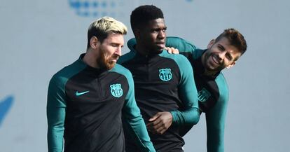 Messi, Umtiti y Piqué