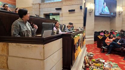 Martha Carvajalino en la Cámara de Representantes, el 6 de diciembre de 2024.
