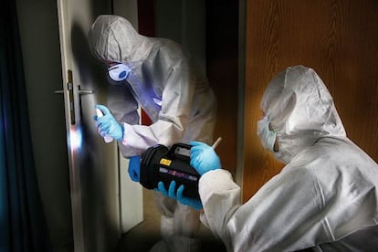 Investigadores del Departamento de Investigación Criminal en EE UU.