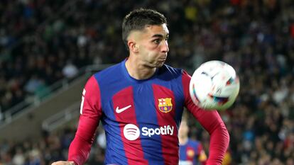 Ferran Torres, durante el partido entre el Barcelona y la UD Las Palmas del pasado sábado.