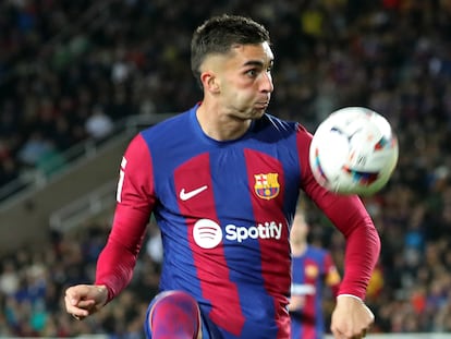 Ferran Torres, durante el partido entre el Barcelona y la UD Las Palmas del pasado sábado.