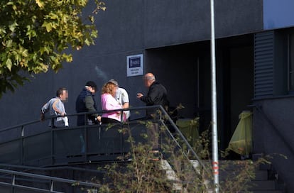 Entrada al albergue madrileño Puerta Abierta, donde Beatriz Nicolás ha sido derivada por los servicios de atención a los sin techo del Ayuntamiento de Madrid.