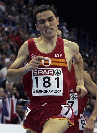 Jesús España, durante la final de 3.000 metros.