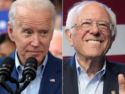 Imágenes de archivo de Joe Biden (izquierda) y Bernie Sanders.