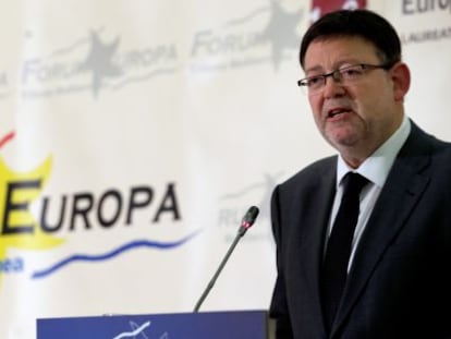 Ximo Puig, durante su intervención en el foro Europa de Nueva Economía.