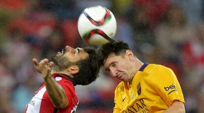 Balenziaga y Messi, en la ida de la Supercopa.