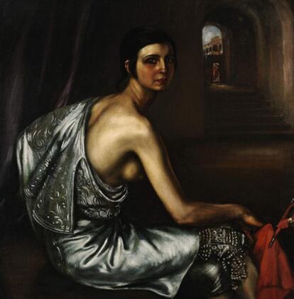 El lienzo <b><i>La niña torera,</b></i> de Julio Romero de Torres, que se subastó ayer en Londres.