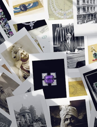 Collage con diferentes momentos de la historia de Cartier.