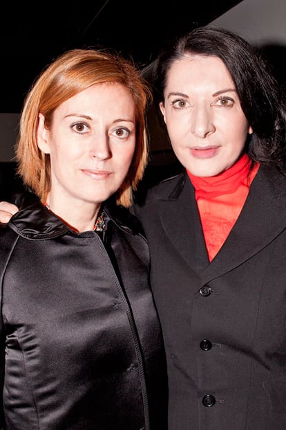 Empar Prieto, Directora de S Moda, con la protagonista de la noche, Marina Abramovic.