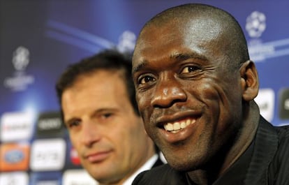 Seedorf e Allegri, no ano passado, no estádio White Hart Lane.