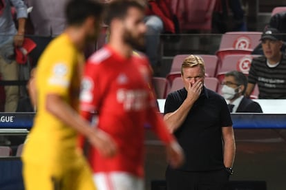 Ronald Koeman, en el Estadio da Luz, en el duelo entre el Benfica y el Barcelona.