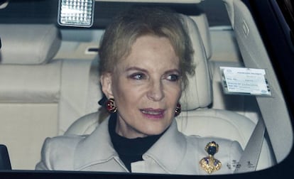 La princesa de Kent llegando al almuerzo de Navidad de la Reina en el palacio de Buckingham el pasado día 20.
