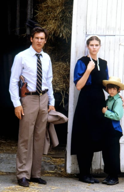 Con Harrison Ford y Lukas Haas en 'Único testigo', su primer gran papel y que le valió unas críticas entusiastas en 1985.