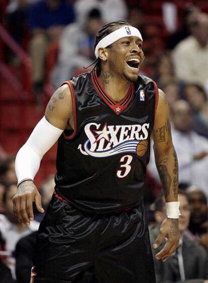 Allen Iverson, durante un partido ante los Heat de Miami el pasado 27 de noviembre.