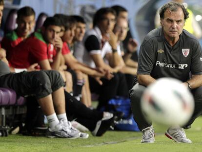 Marcelo Bielsa, el pasado miércoles en La Rosaleda.