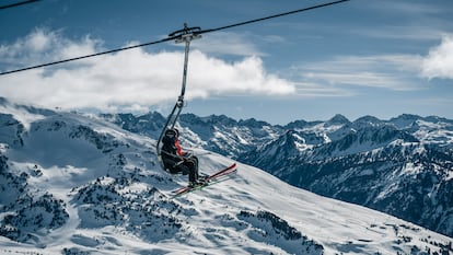 Estación de Baqueira Beret, en el Val d'Aran en el Pirineo Catalán.