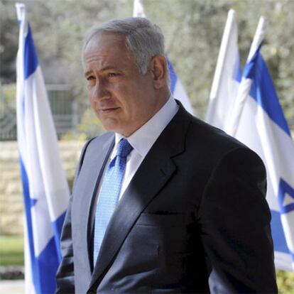 Benjamín Netanyahu, líder del Likud, llega a la residencia del presidente Simón Peres.