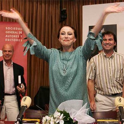 Maya Plisétskaya, durante la presentación de sus memorias.