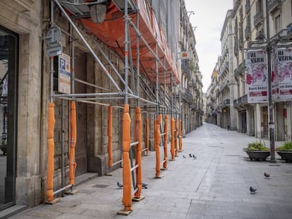 Viviendas en rehabilitación en Barcelona, en una imagen de archivo.