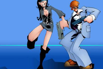En su viaje por el riempo un sargento se encuentra con su otro yo, con una Lolita en minifalda y con chimpancés. Es <i>Time splitters, futuro perfecto</i>.