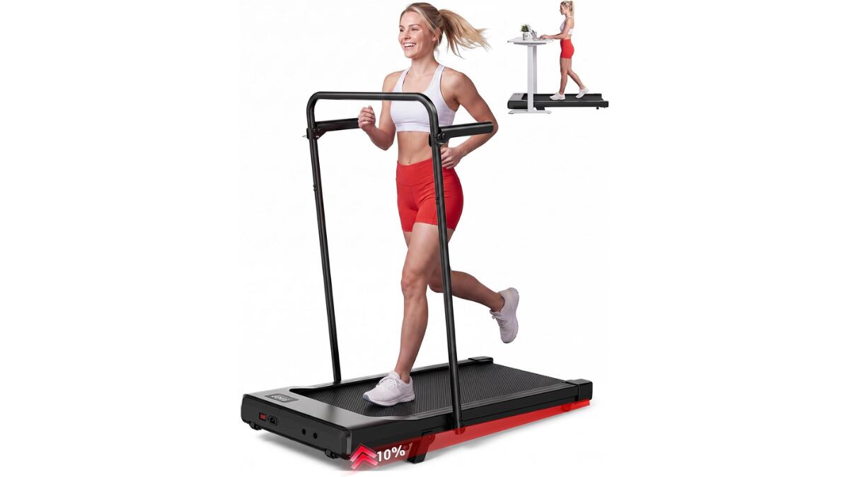 Cinta de correr plegable.