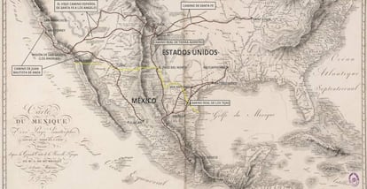 Los cinco Senderos Hist&oacute;ricos Nacionales espa&ntilde;oles, trazados por Alexander von Humboldt en 1811.