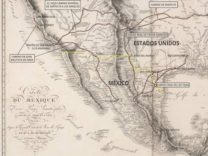 Los cinco Senderos Hist&oacute;ricos Nacionales espa&ntilde;oles, trazados por Alexander von Humboldt en 1811.