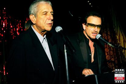 Leonard Cohen i Bono d'U2 en un fotograma del documental 'Leonard Cohen: I'm your man', de Lian Lunson.