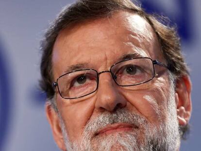 El expresidente del Gobierno Mariano Rajoy durante la reunión de la Junta Directiva Nacional del PP. 
