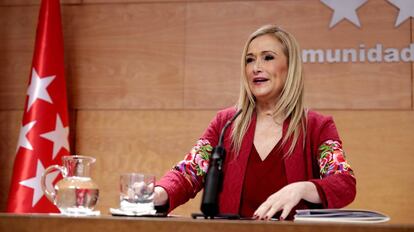 La presidenta de la Comunidad de Madrid, Cristina Cifuentes.