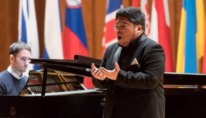 Uno de los participantes en el Concurso Internacional Tenor Vi&ntilde;as.