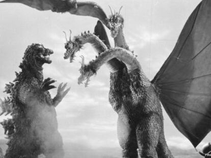 Godzilla y King Ghidorah, dos de los monstruos clásicos del 'kaiju-ega'.