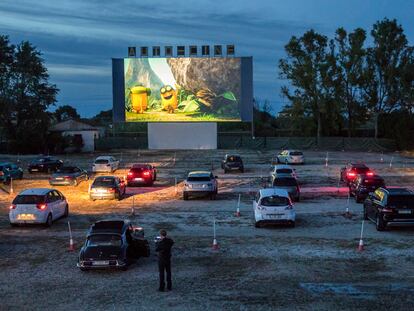 El Drive-in de Dénia, el 14 de mayo del pasado año, en la primera sesión de cine tras el confinamiento.